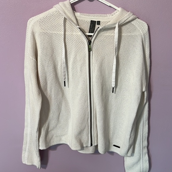 Sweaty Betty London Moto Mesh Hooded Zip up Jacket - Picture 7 of 13